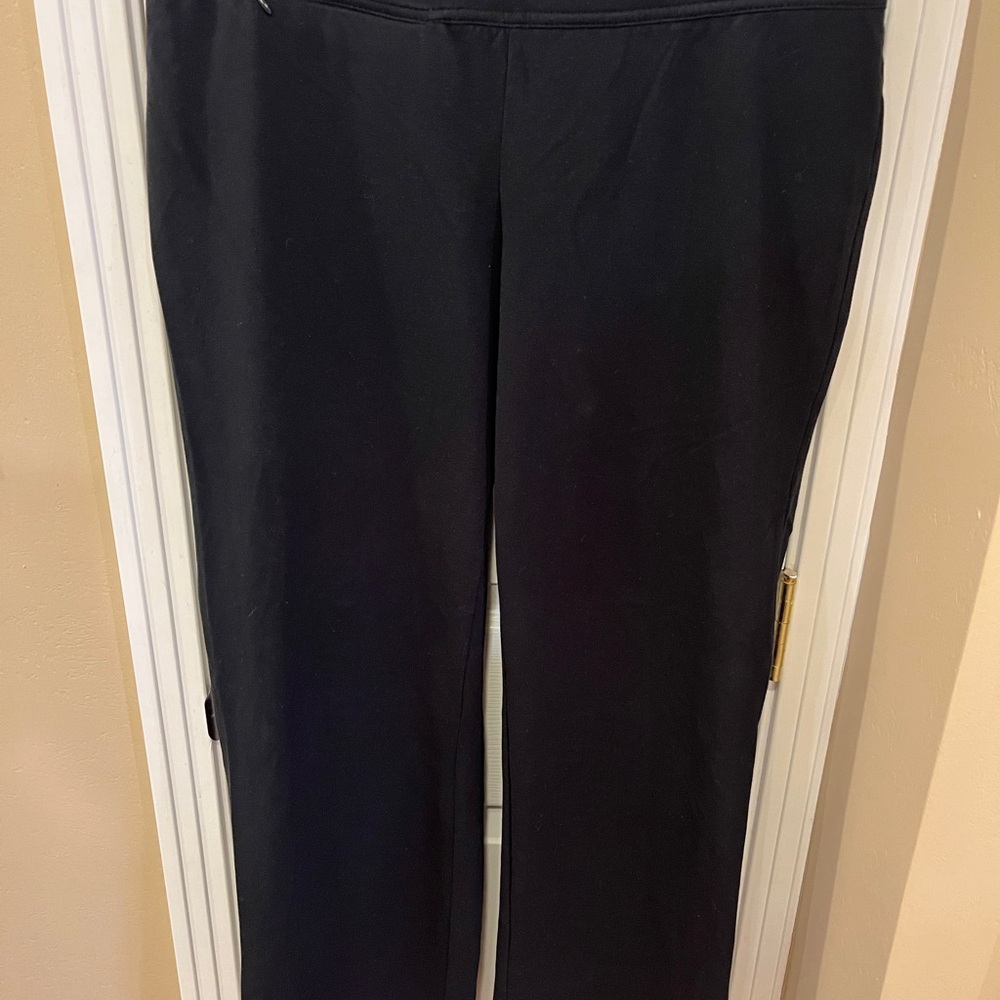 Lands End Starfish pull on athleisure pants black size medium straight leg